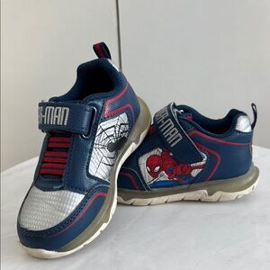 Marvel Blue and Silver Sneakers Sporty Design